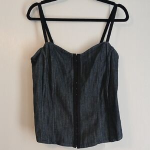 Pure Energy "Dark Blue Denim" Corset Top in Size 1 (14/16) NWT